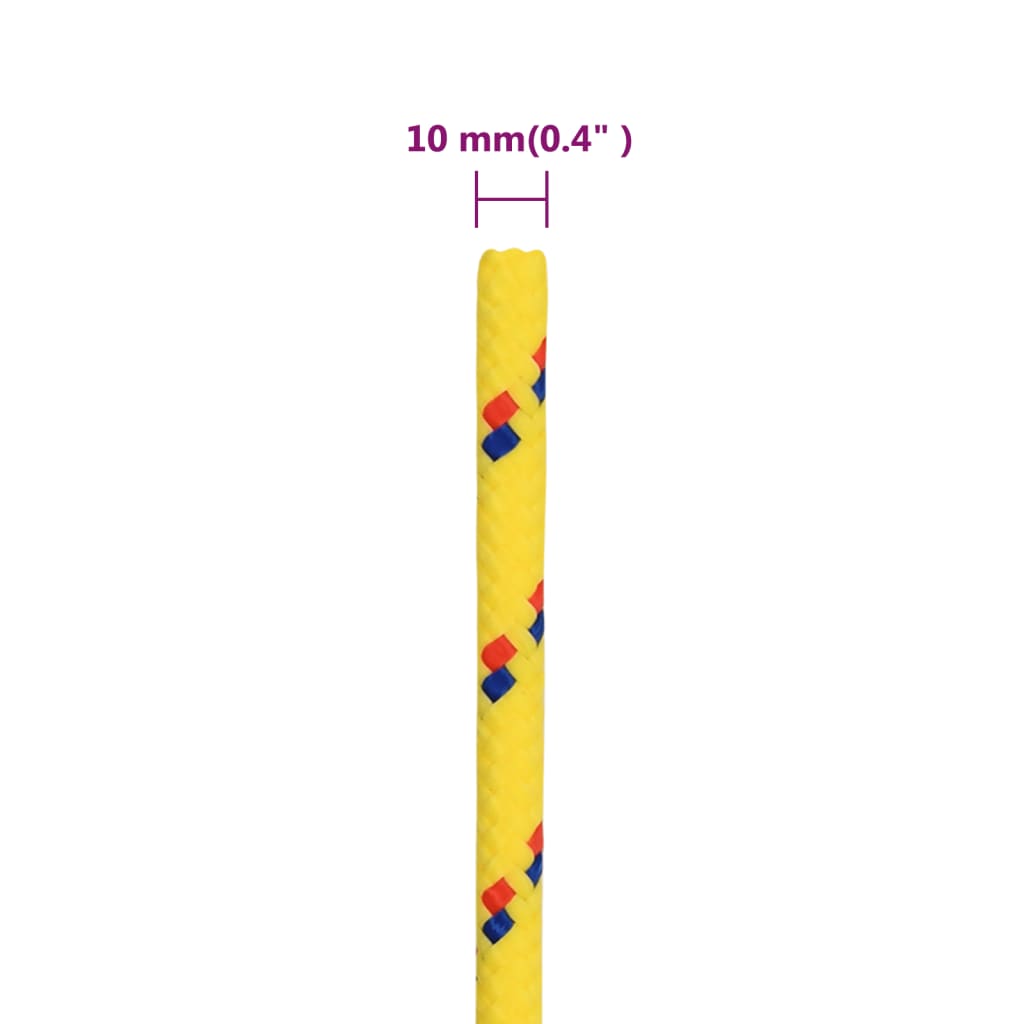 Cuerda de barco polipropileno amarillo 10 mm 100 m