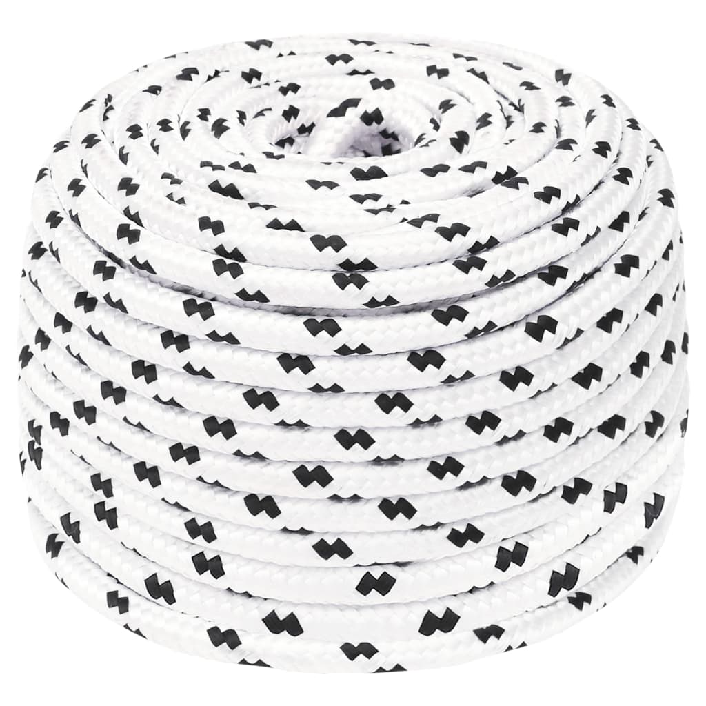 Cabo para barco entrançado em poliéster branco 10 mm x 25 m