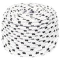 White braided polyester boat rope 10mm x 25m