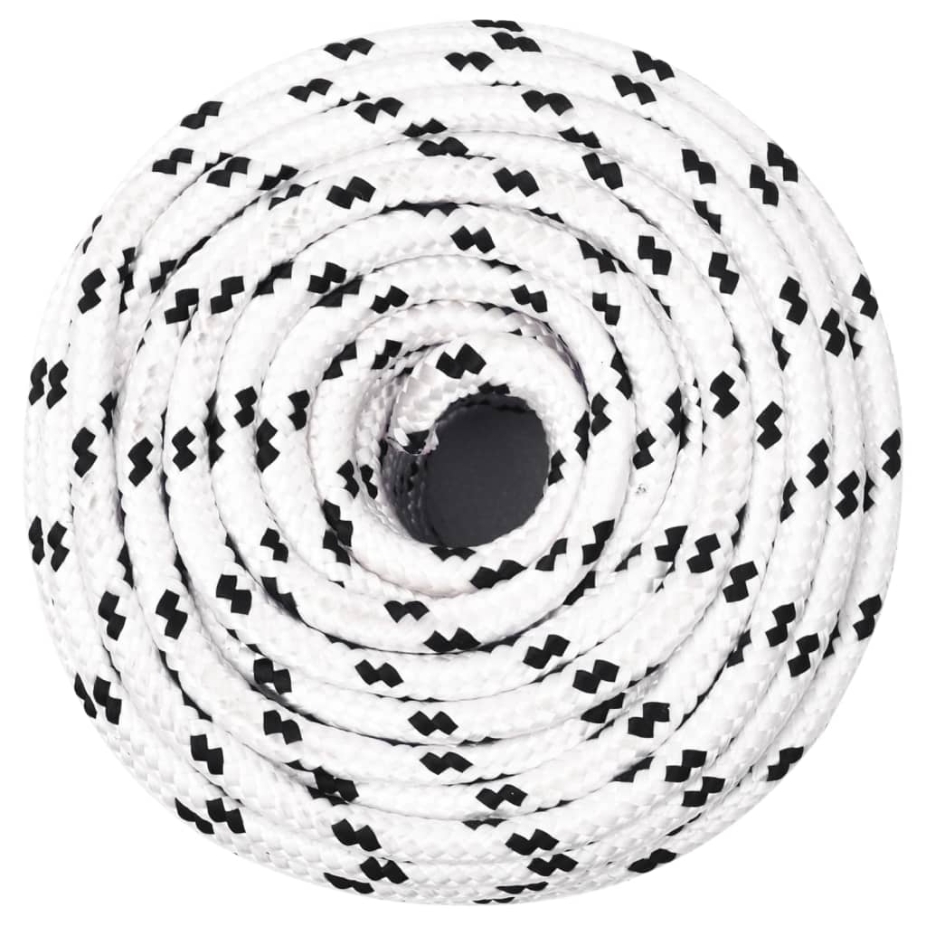 Cabo para barco entrançado em poliéster branco 10 mm x 25 m