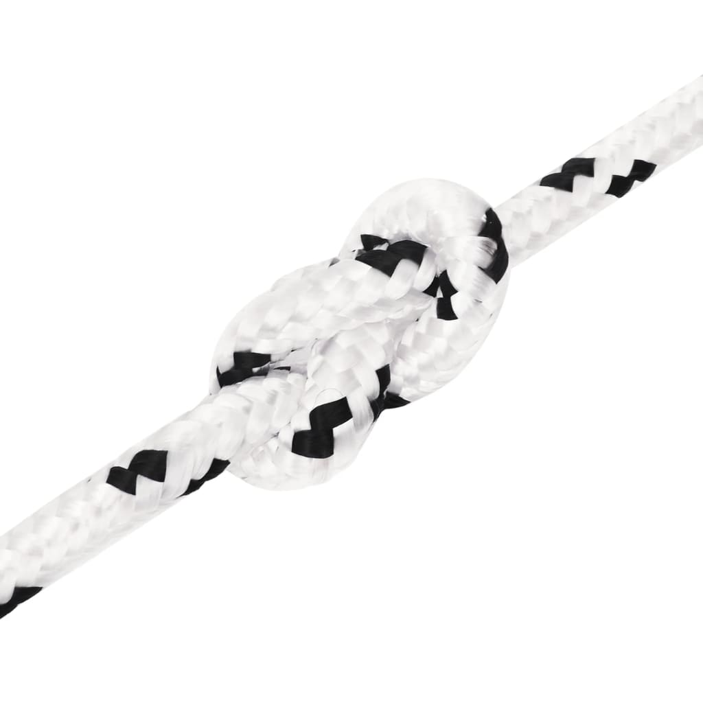 Cabo para barco entrançado em poliéster branco 10 mm x 25 m