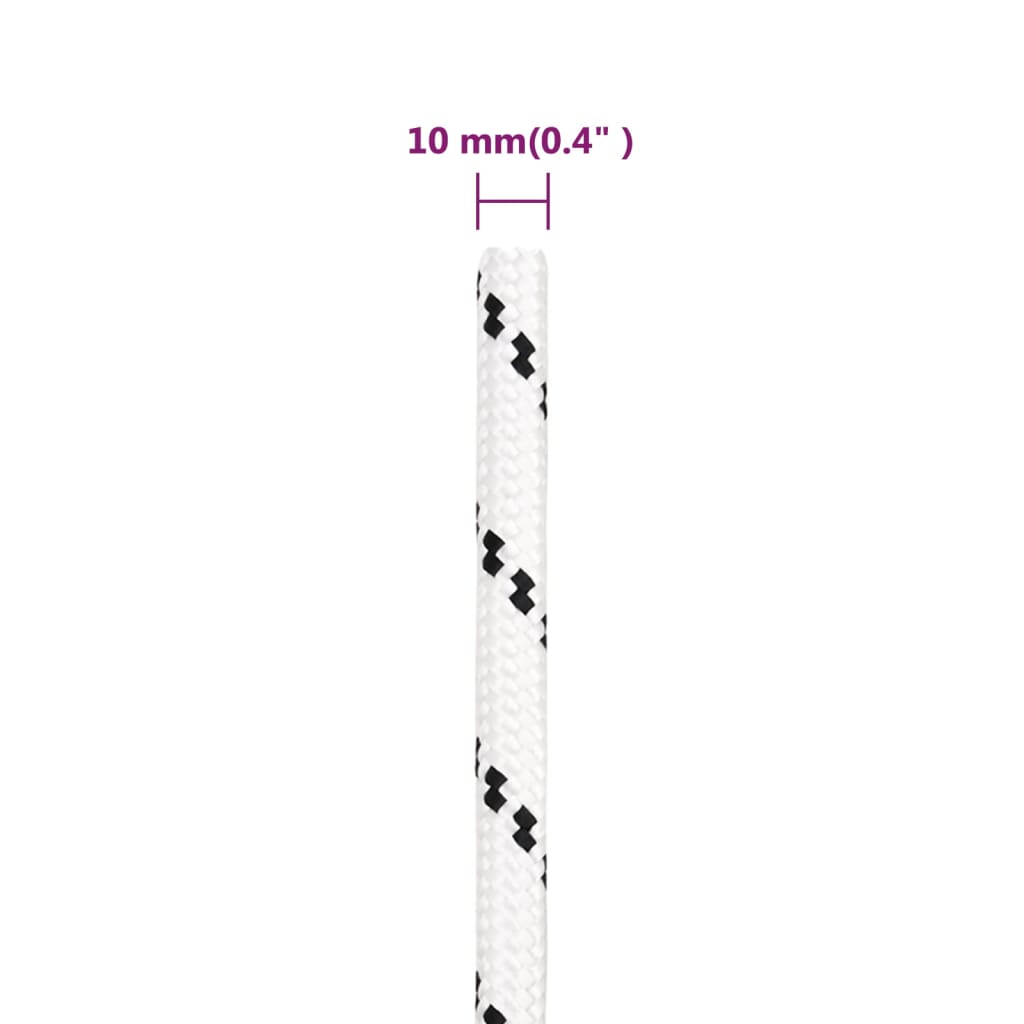 Cuerda para barco trenzada poliéster blanco 10 mmx25 m