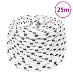 Cabo para barco entrançado em poliéster branco 10 mm x 25 m