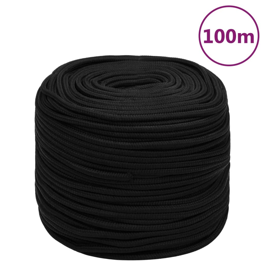 White polyester working rope 10 mm 100 m