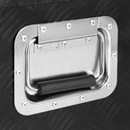 Caja de almacenaje de aluminio negro 100x55x37 cm