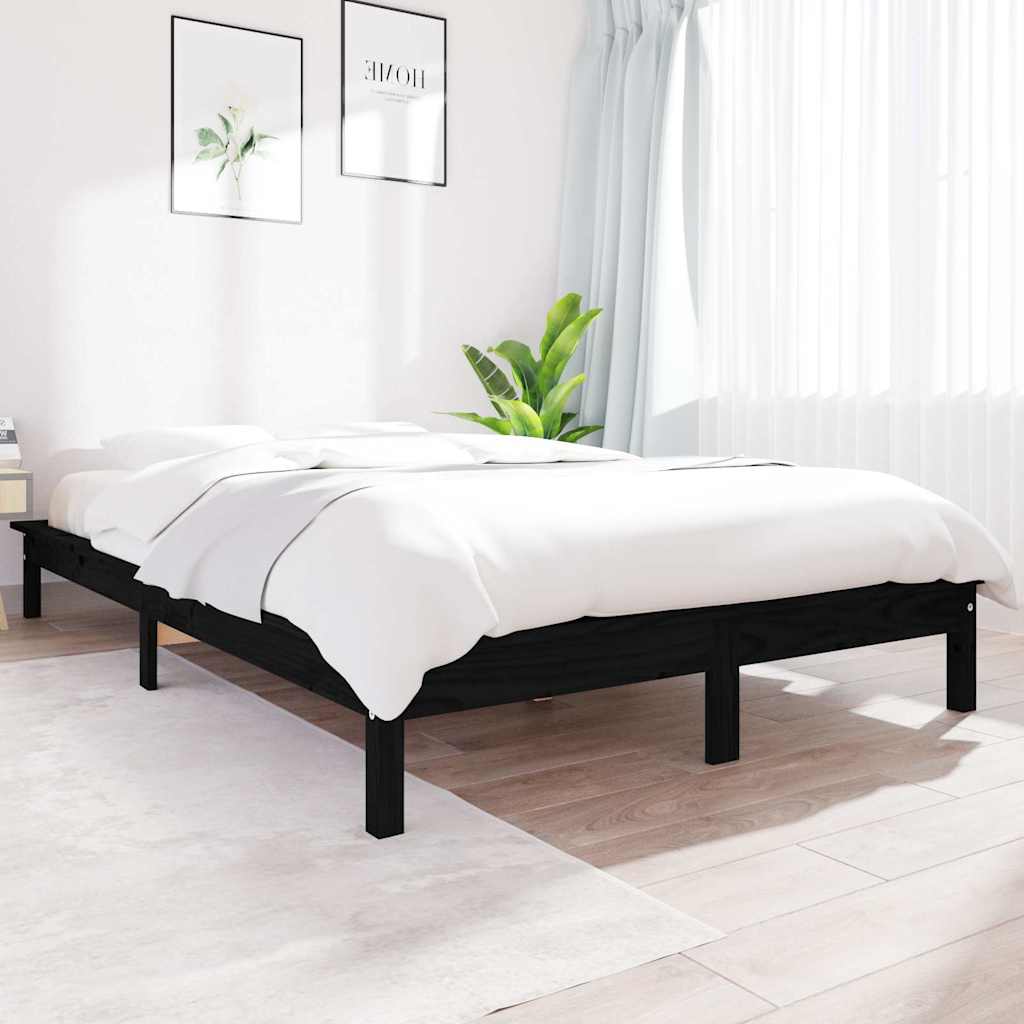 Cama sin colchón madera maciza de pino blanca 180x200 cm