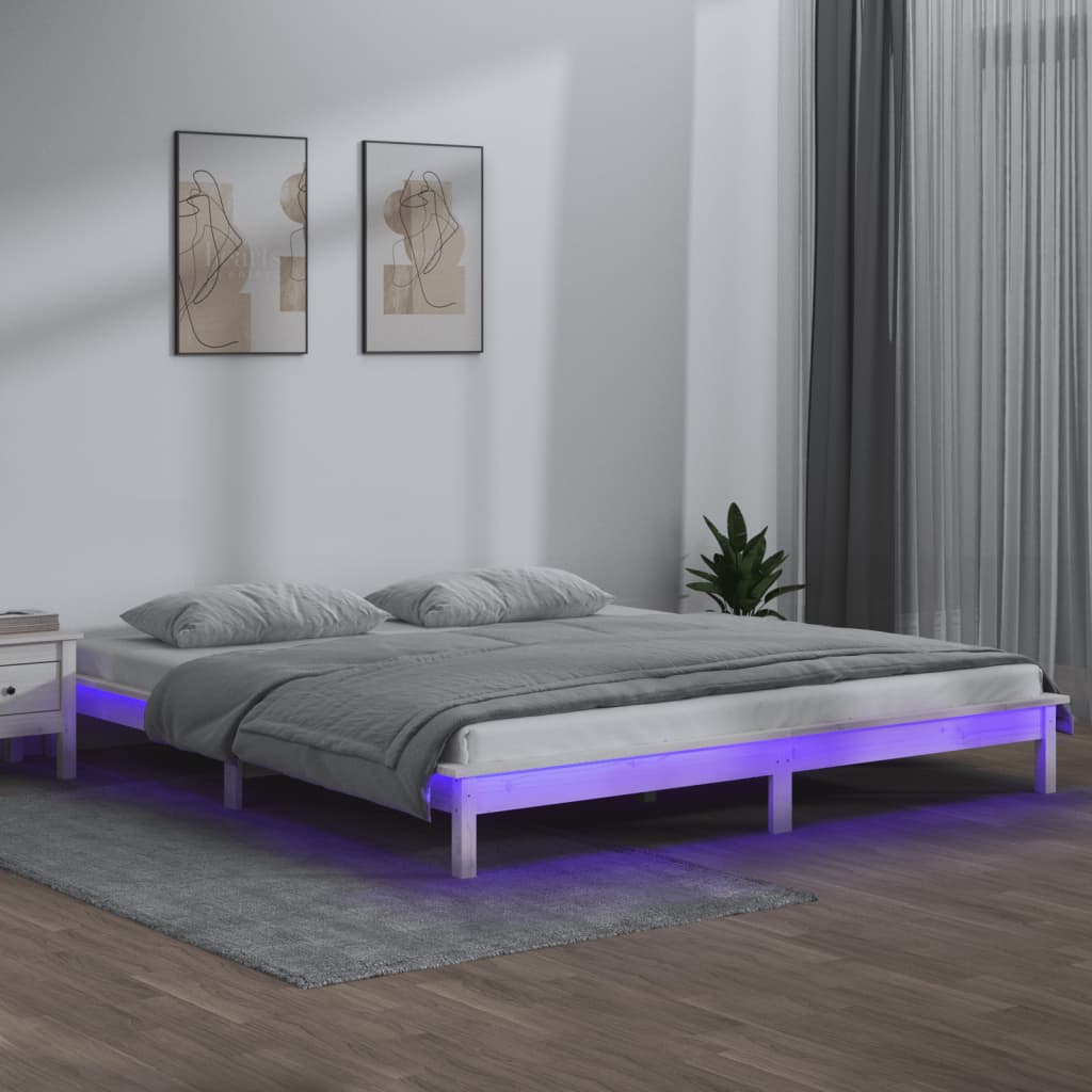Estructura cama individual madera maciza marrón miel 75x190 cm