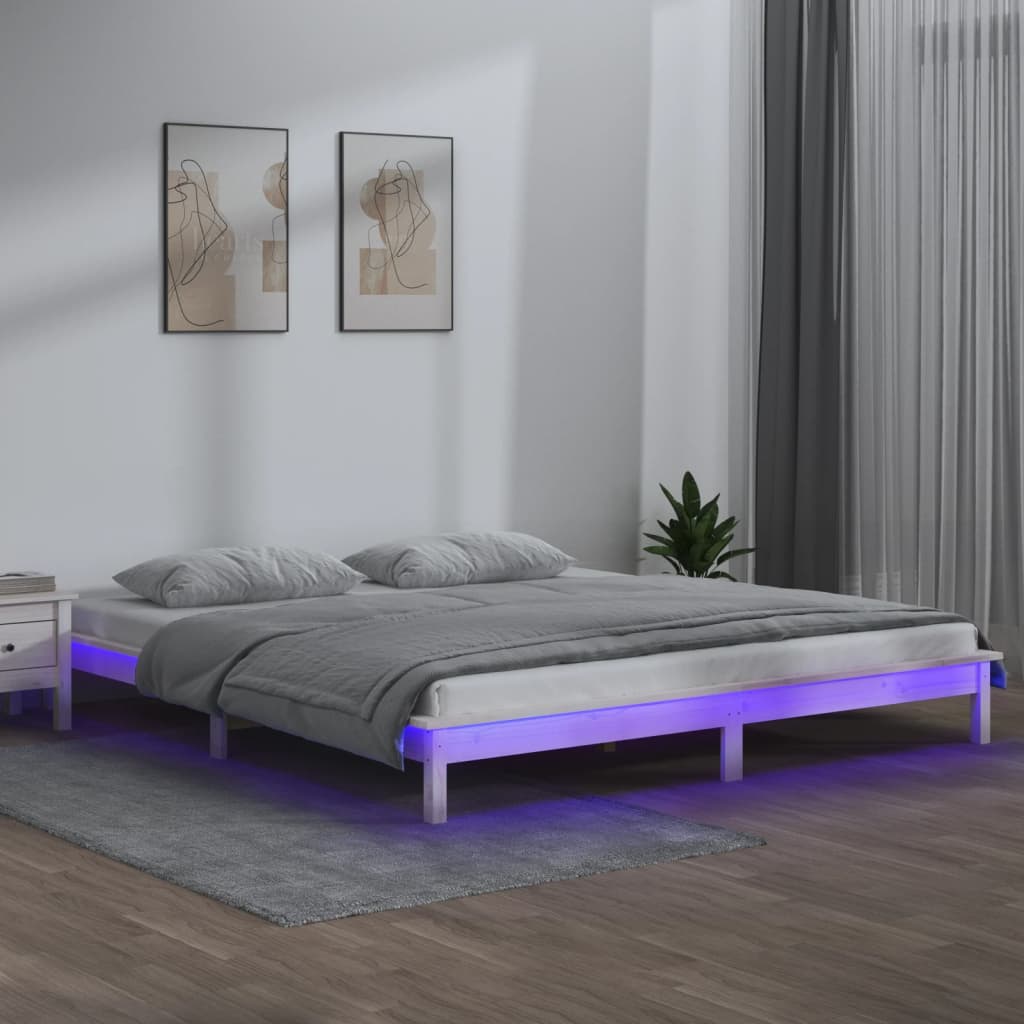 Estructura cama individual madera maciza marrón miel 75x190 cm