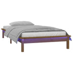 Estructura cama individual madera maciza marrón miel 75x190 cm