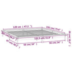 Estructura de cama con LED madera maciza 120x190 cm