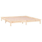 Estructura de cama con LED madera maciza 120x190 cm