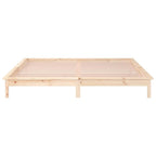 Estructura de cama con LED madera maciza 120x190 cm