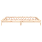 Estructura de cama con LED madera maciza 120x190 cm
