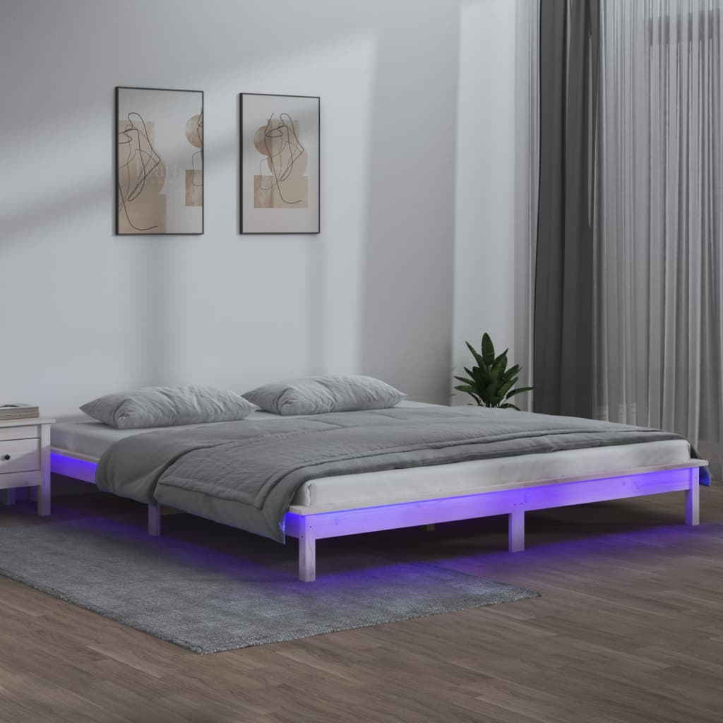Estructura cama individual madera maciza marrón miel 75x190 cm