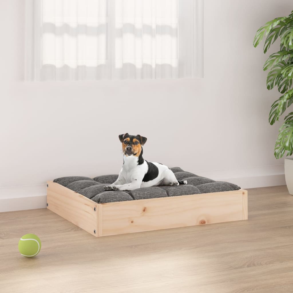 Cama para perros madera maciza de pino 101,5x74x9 cm