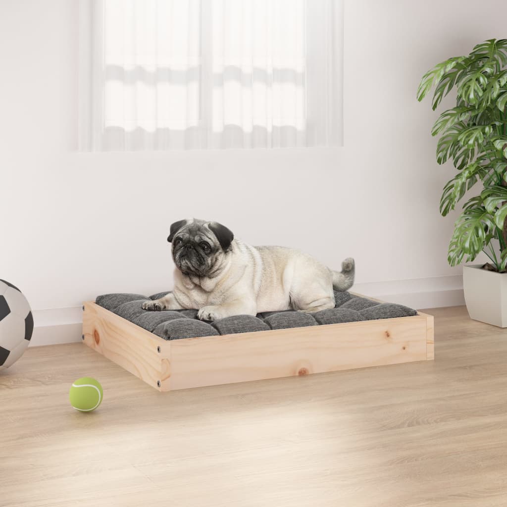 Cama para perros madera maciza de pino 101,5x74x9 cm