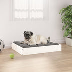 Cama para perros madera maciza de pino 91,5x64x9 cm