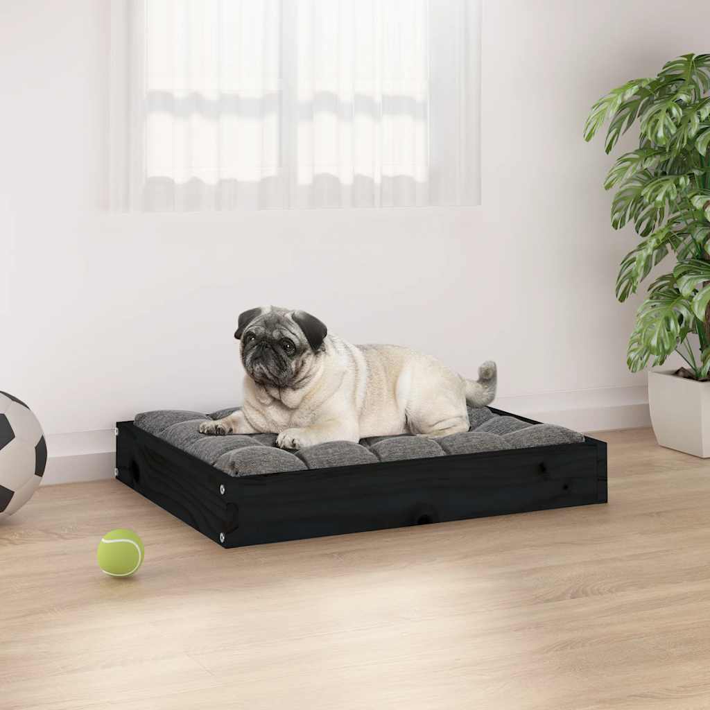 Cama para perros madera maciza de pino 91,5x64x9 cm
