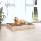 Cama para perros madera maciza de pino 71,5x49x9 cm