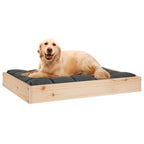 Cama para perros madera maciza de pino 71,5x49x9 cm