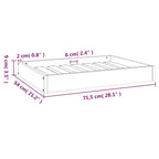 Cama para perros madera maciza de pino 71,5x49x9 cm