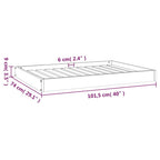 Cama para perros madera maciza de pino 101,5x74x9 cm