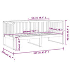Diván sin colchón 100x200 cm madera maciza de pino