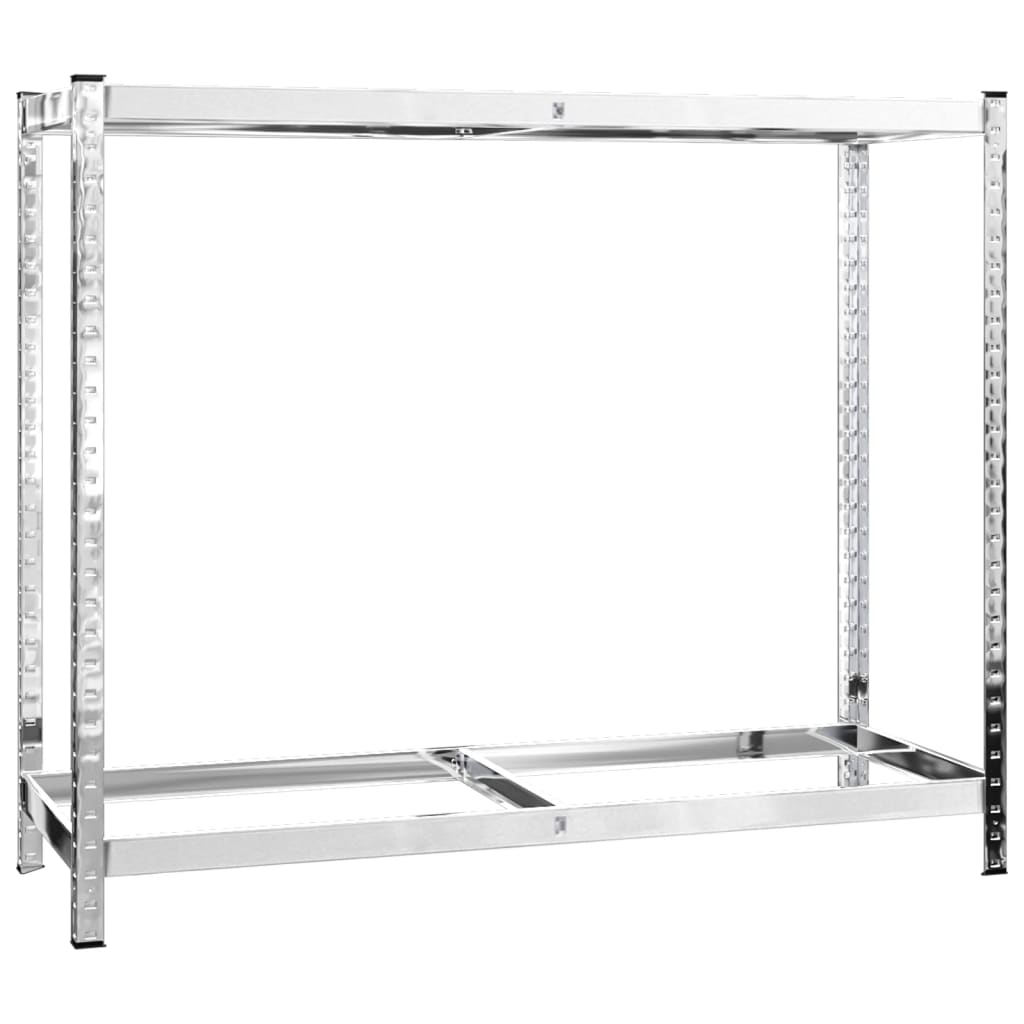 Estantería de neumáticos de 2 niveles acero plata 110x40x110 cm