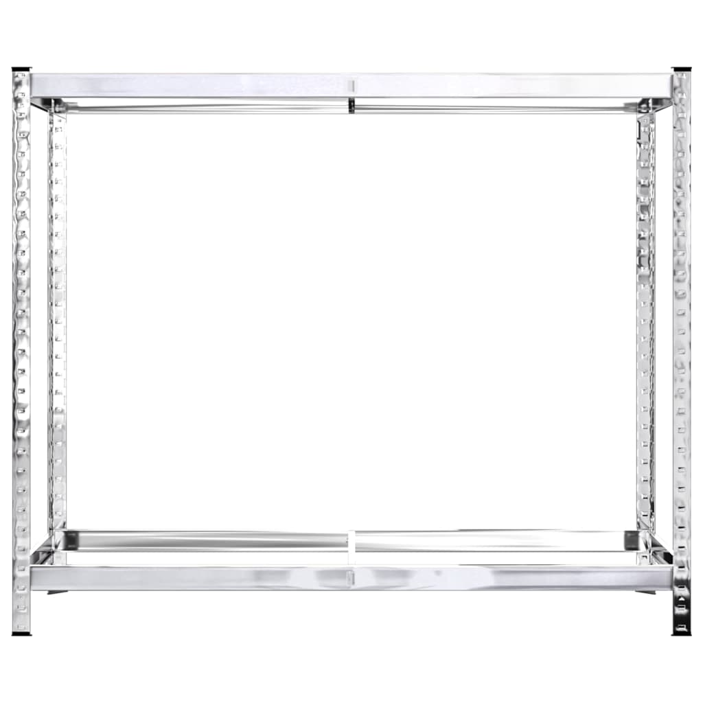 Estantería de neumáticos de 2 niveles acero plata 110x40x110 cm