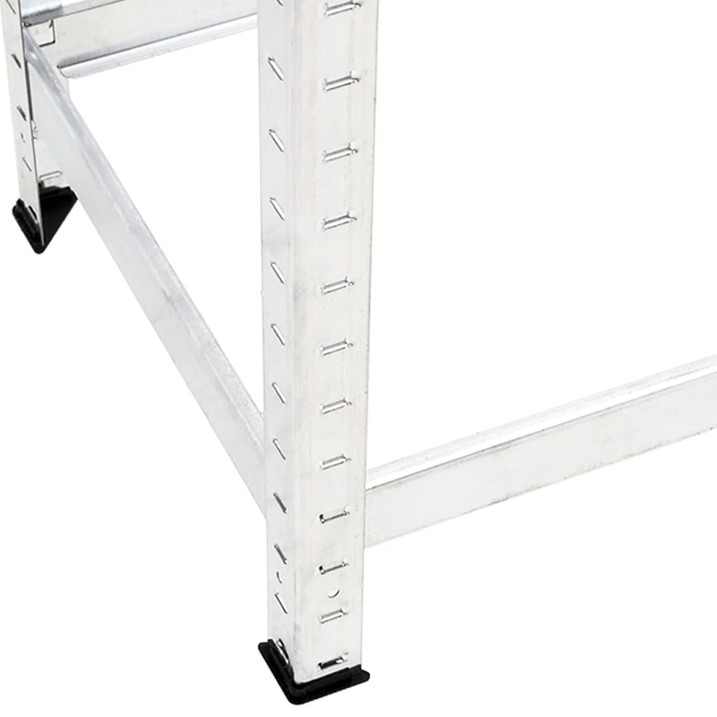 Estantería de neumáticos de 2 niveles acero plata 110x40x110 cm