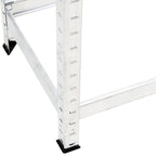 Estantería de neumáticos de 2 niveles acero plata 110x40x110 cm