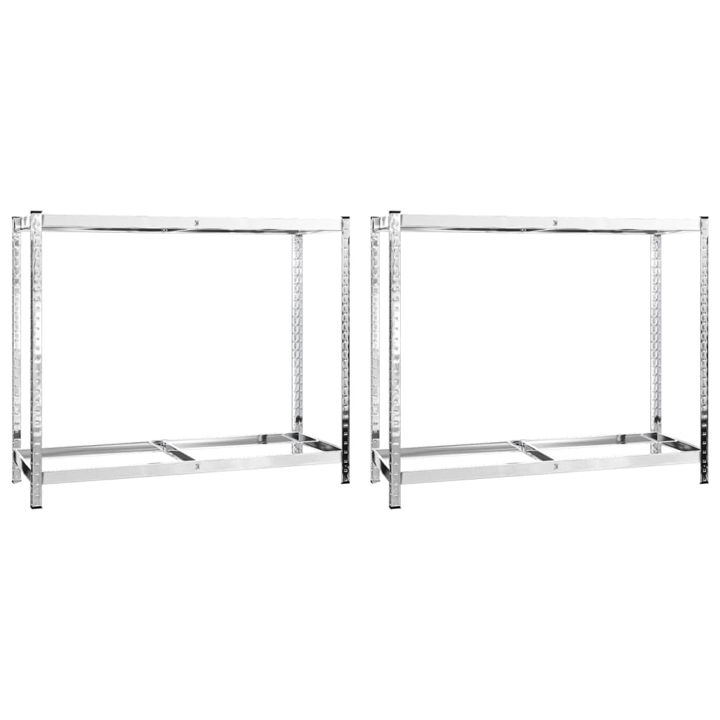 Estanterías de neumáticos 2 niveles 2 uds acero 110x40x110 cm