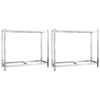 Estanterías de neumáticos 2 niveles 2 uds acero 110x40x110 cm