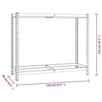 Estanterías de neumáticos 2 niveles 2 uds acero 110x40x110 cm