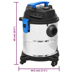 Aspirador en seco y húmedo plateado 1200 W 20 L