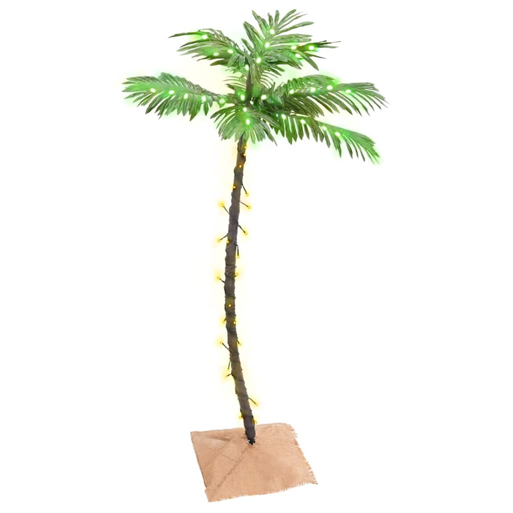 Palmeira artificial com 136 LED branco quente 220 cm