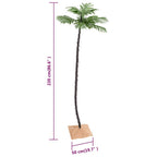 Palmera artificial con 136 LED blanco cálido 220 cm