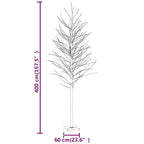 Abedul artificial blanco con 672 LEDs blanco cálido 400 cm