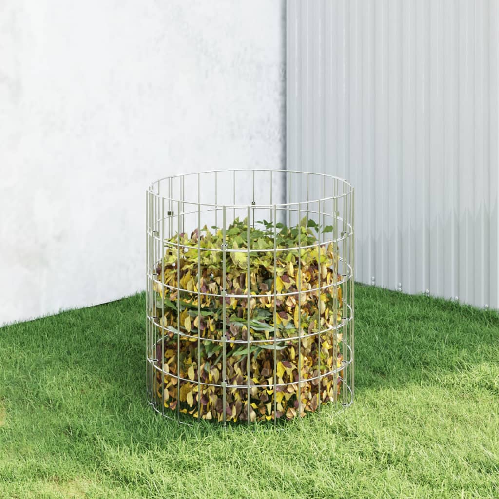 Compostor de jardim em aço galvanizado Ø100x100 cm