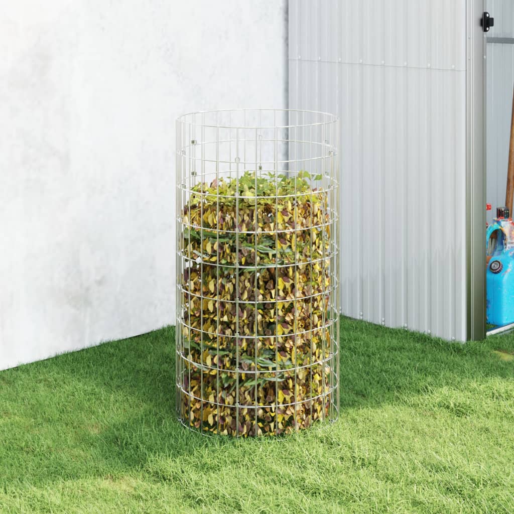 Compostor de jardim em aço galvanizado Ø100x100 cm