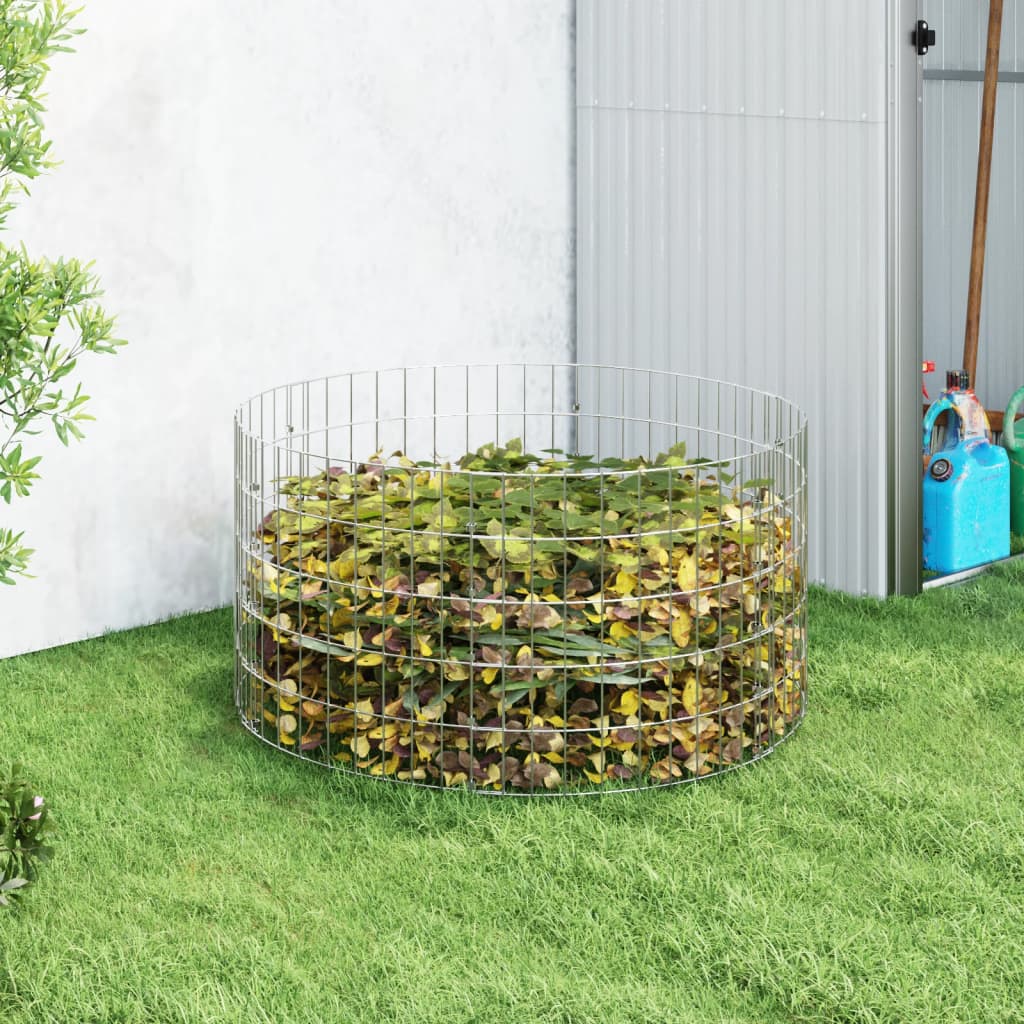 Compostor de jardim em aço galvanizado Ø100x100 cm