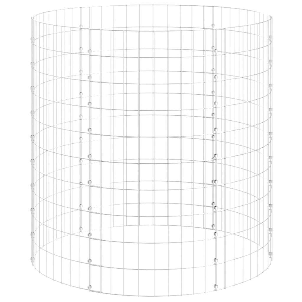 Compostador de jardín acero galvanizado Ø100x100 cm