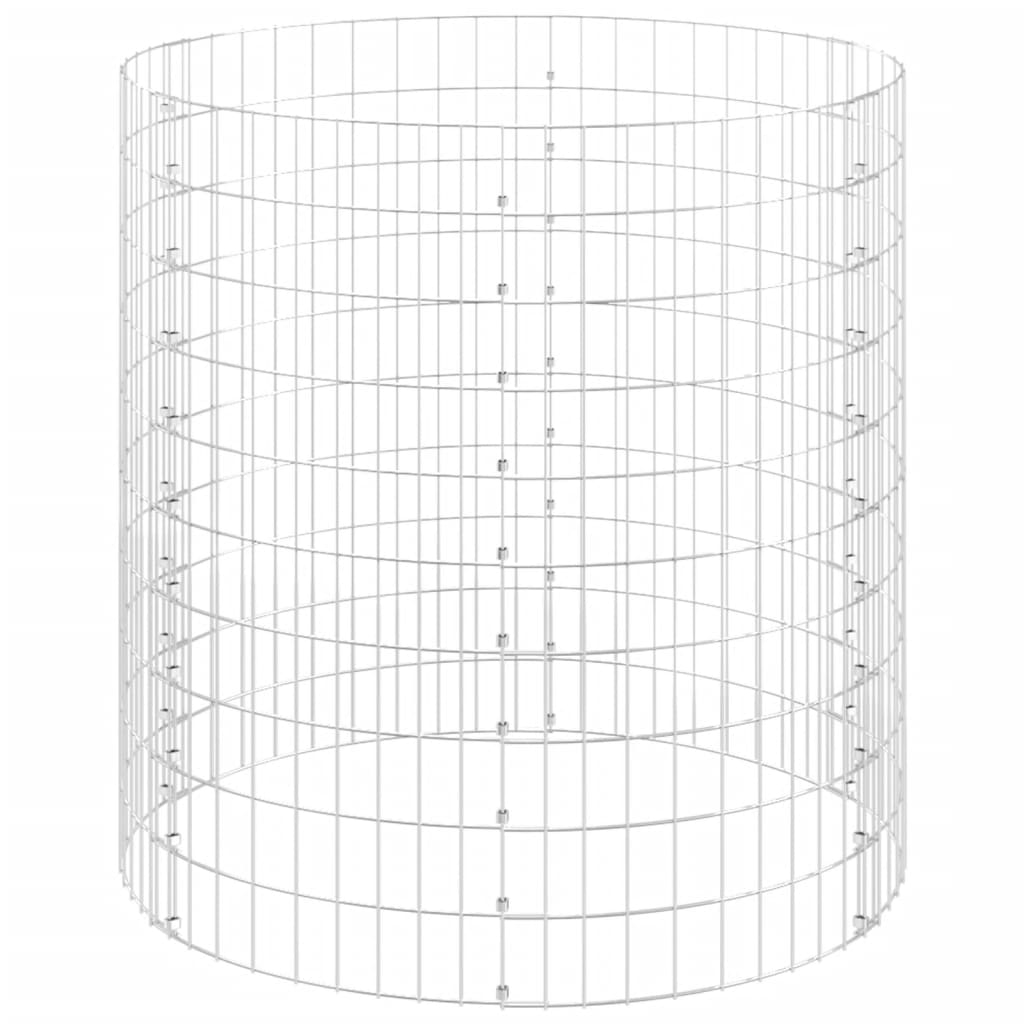 Compostador de jardín acero galvanizado Ø100x100 cm
