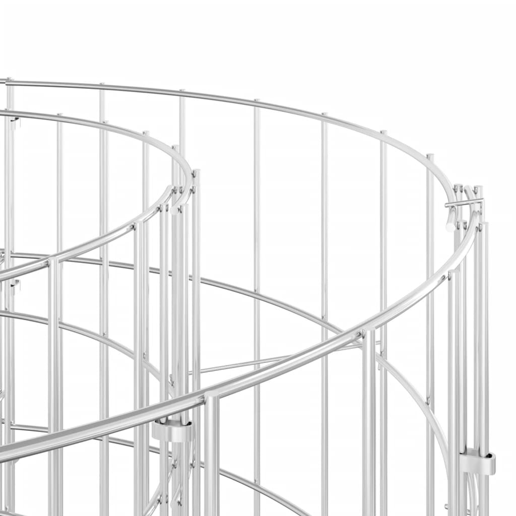 Compostador de jardín acero galvanizado Ø100x100 cm