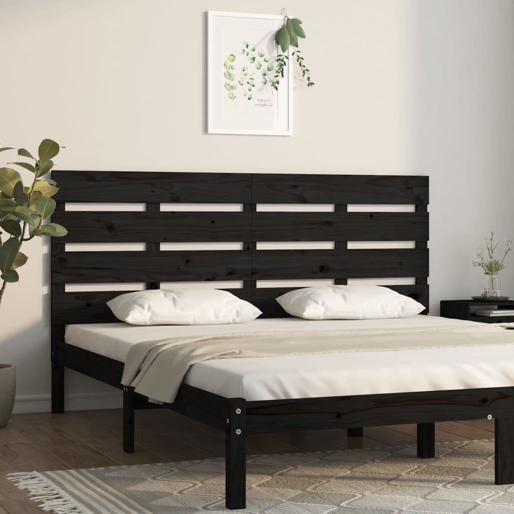 Cabecero cama madera contrachapada blanco brillo 200x1,5x80 cm