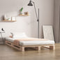 Cama de palets de madera maciza de pino 135x190 cm