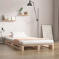 Cama de palets de madera maciza de pino 135x190 cm