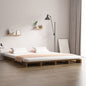 Cama de palets de madera maciza de pino 135x190 cm