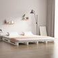 Cama de palets de madera maciza de pino 135x190 cm