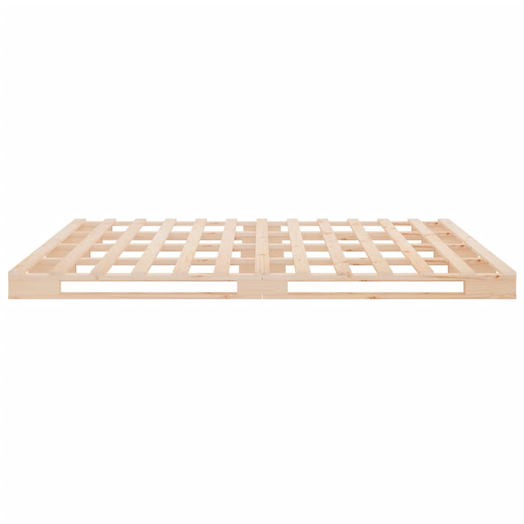 Cama de palets de madera maciza de pino 135x190 cm